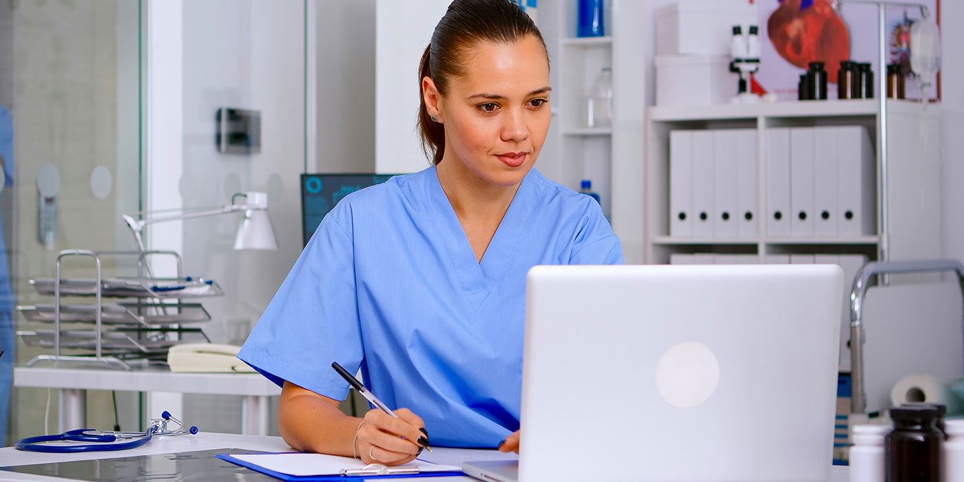 Girl at desk